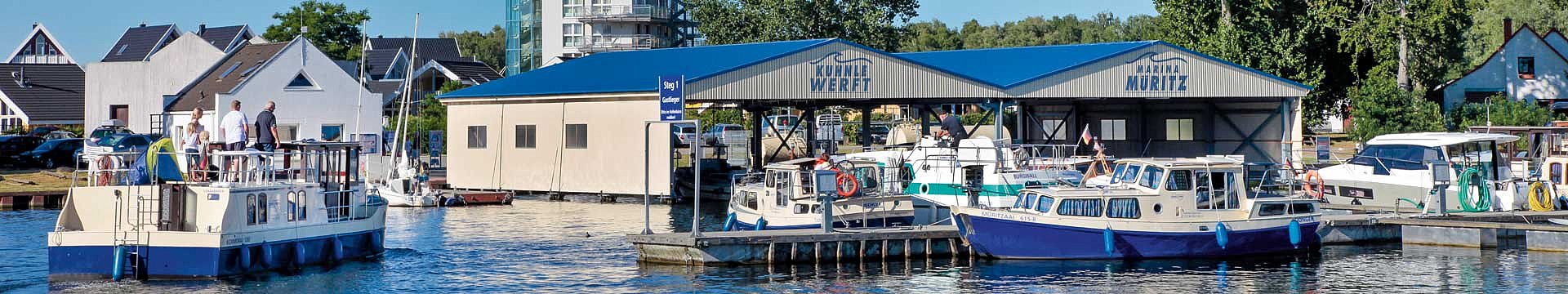 Blick in den Hafen Marina Müritz